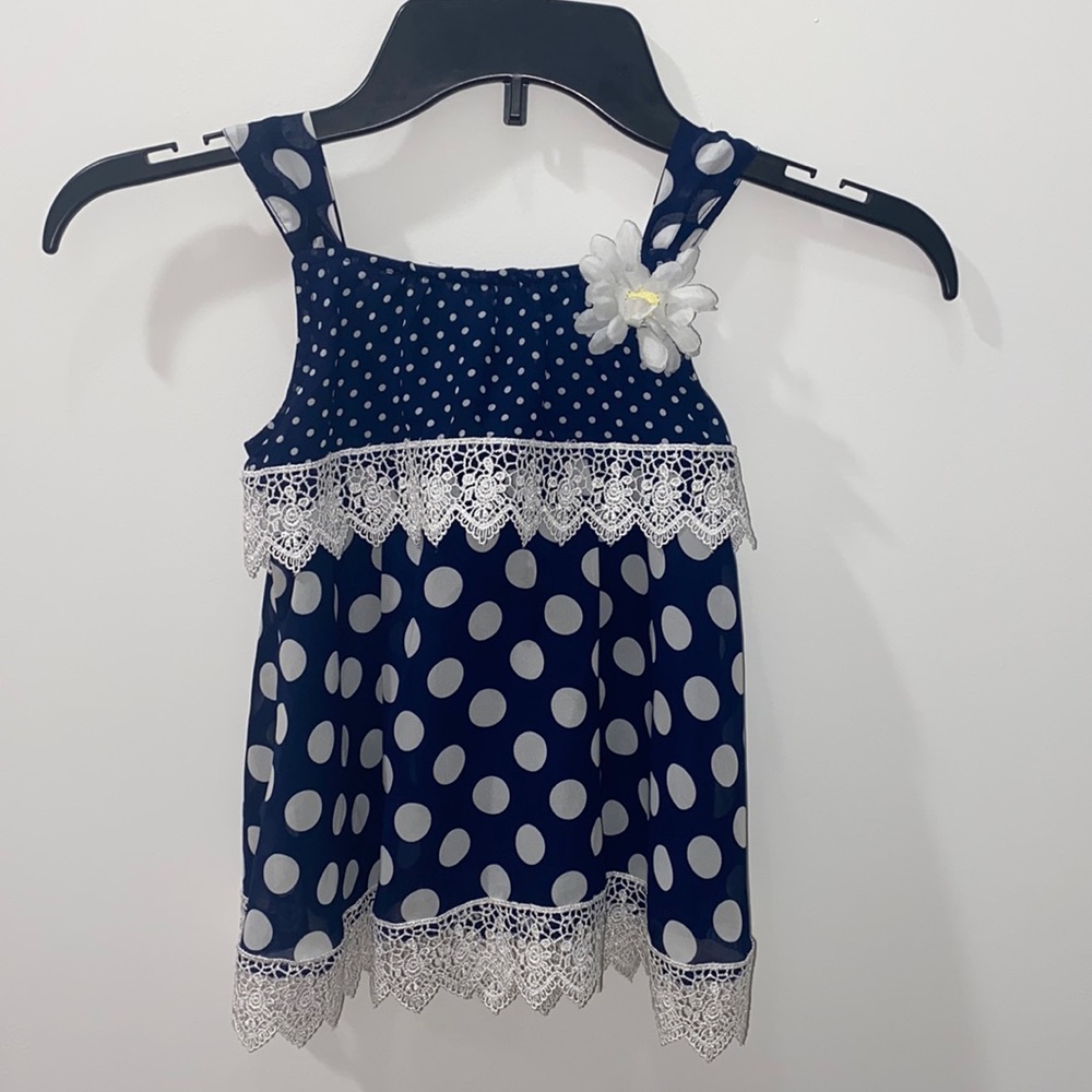 Girls Little Lass Polka Dot Dress